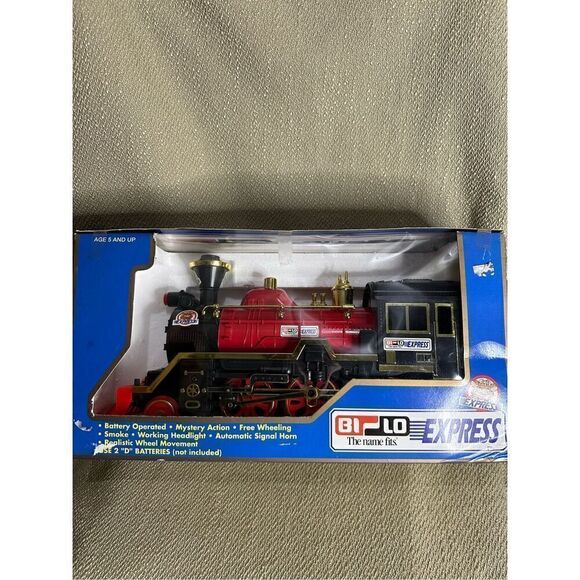 Vintage Bilo Bi-Lo Express Train Sounds Lights Moves Battery Operated Smoke - Picture 9 of 14